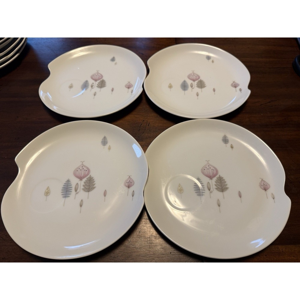 VTG Japanese Summit Fine China SUM2 Collection MCM RETRO Snack Plates (4)